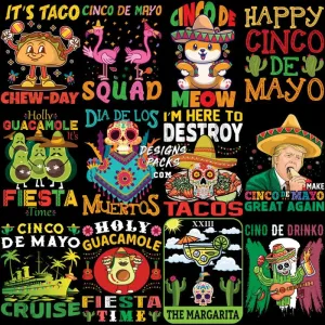 100 Cinco De Mayo Day of the Deads Designs Bundle PNG