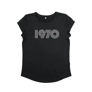 1970 Tshirt Black & Silver