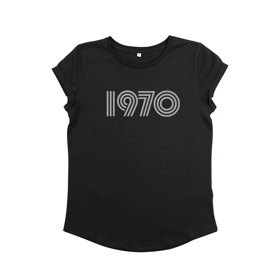 1970 Tshirt Black & Silver