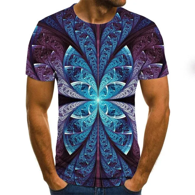 3D Printed Men's Casual T-Shirt