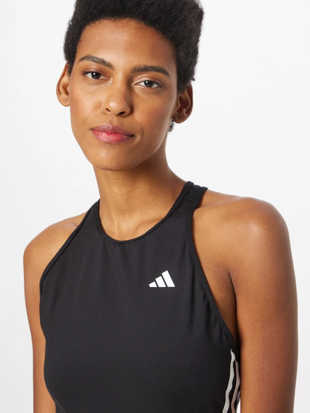 Adidas Aeroready 3-Stripes Sports Top, Black