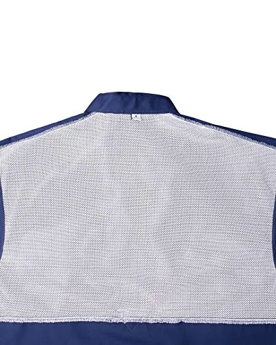 Alimens & Gentle Short Sleeve Outdoor UPF 40  Breathable Quick Dry Wicking Fabric Fishing Shirt, Blue, X-Large