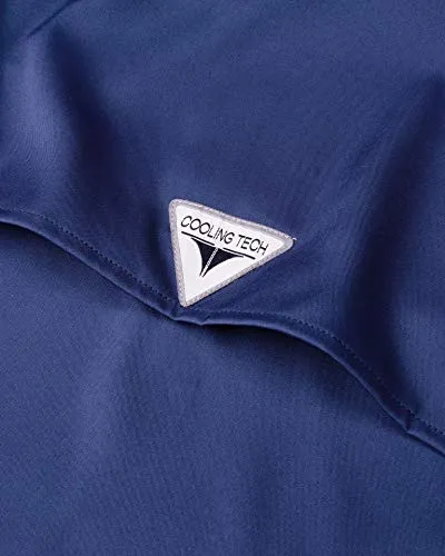 Alimens & Gentle Short Sleeve Outdoor UPF 40  Breathable Quick Dry Wicking Fabric Fishing Shirt, Blue, X-Large