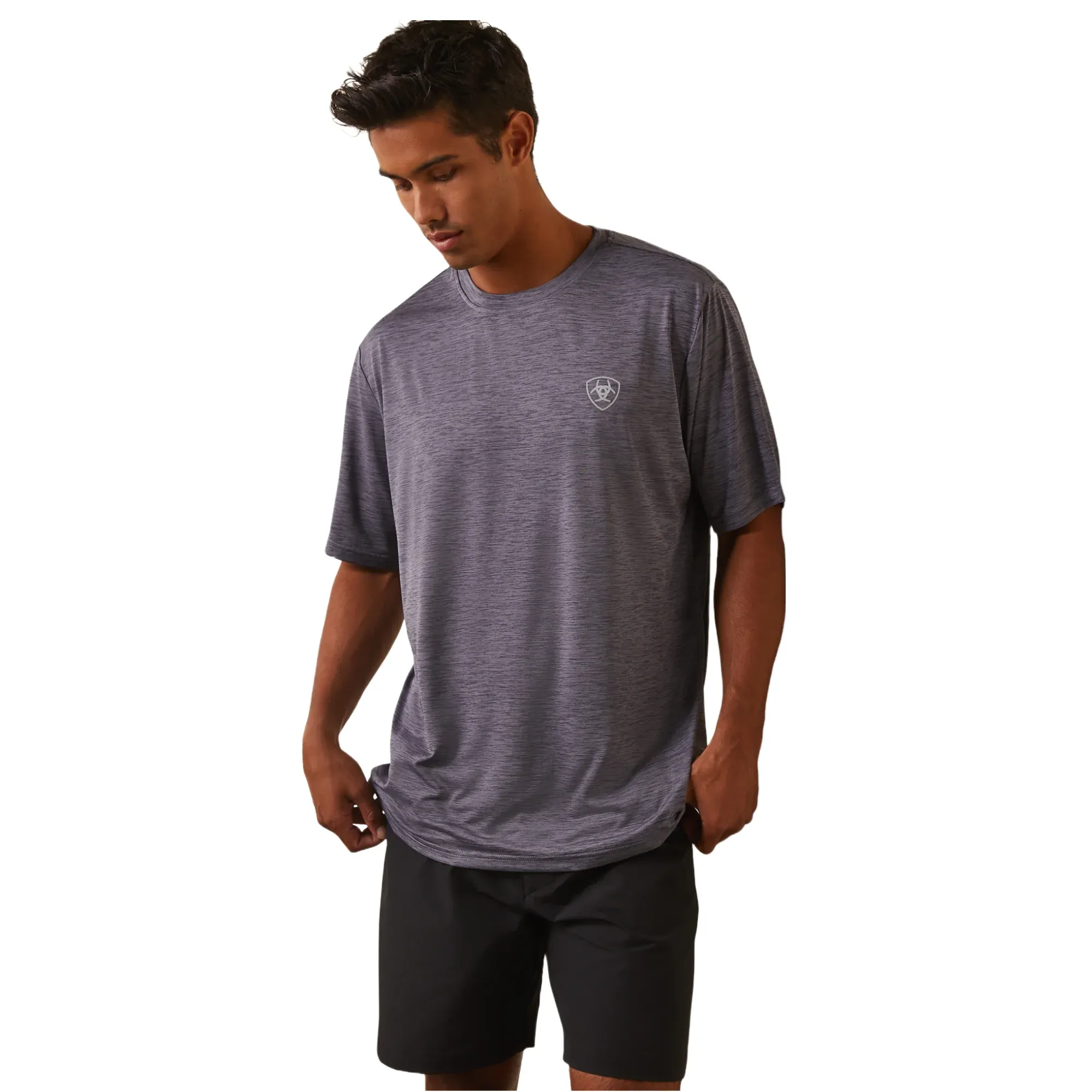 Ariat Men's Charger Vertical Flag Graystone Graphic T-Shirt