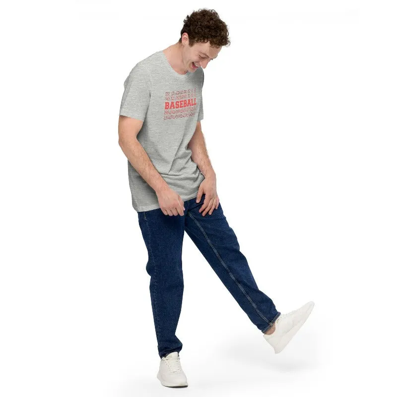 Baseball Baseball Baseball Baseball Sports Lettering Graphic Tee