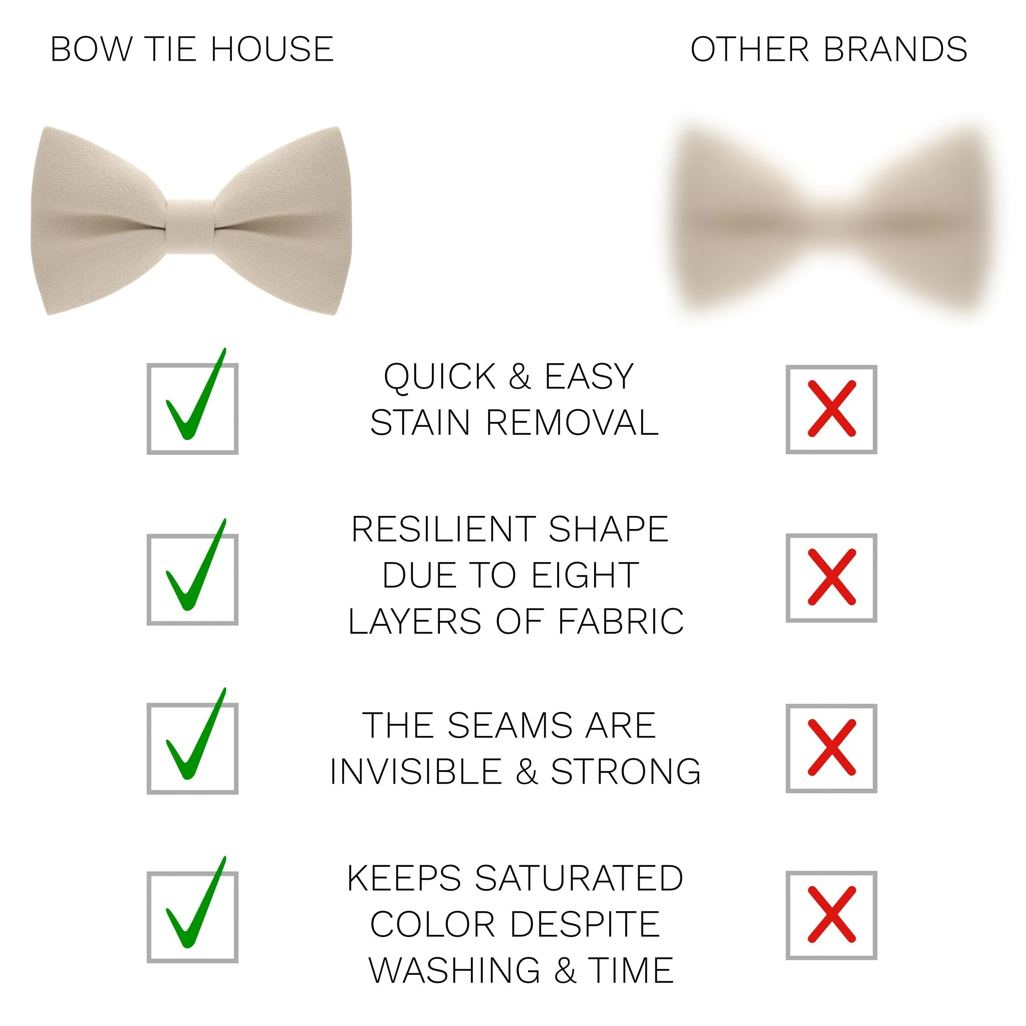 Beige Bow Tie