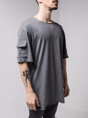 Big Back Pocket T-shirt Grey