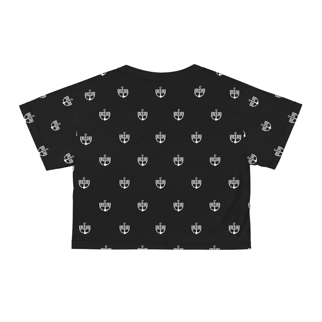 Black BWB All Over Crop Tee