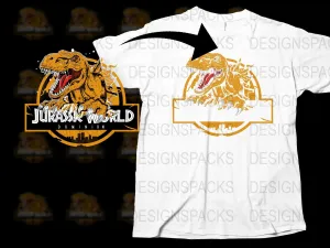 Bold Roaring Dinosaur with Sun Graphic Design Png Digital Download