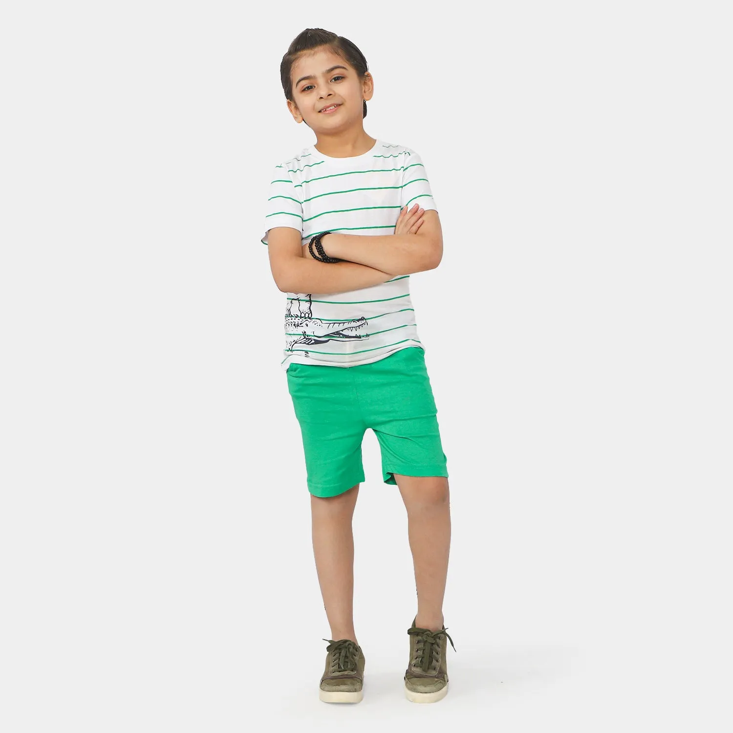 Boys 2 PCs Suit Crocodile | White/H/G