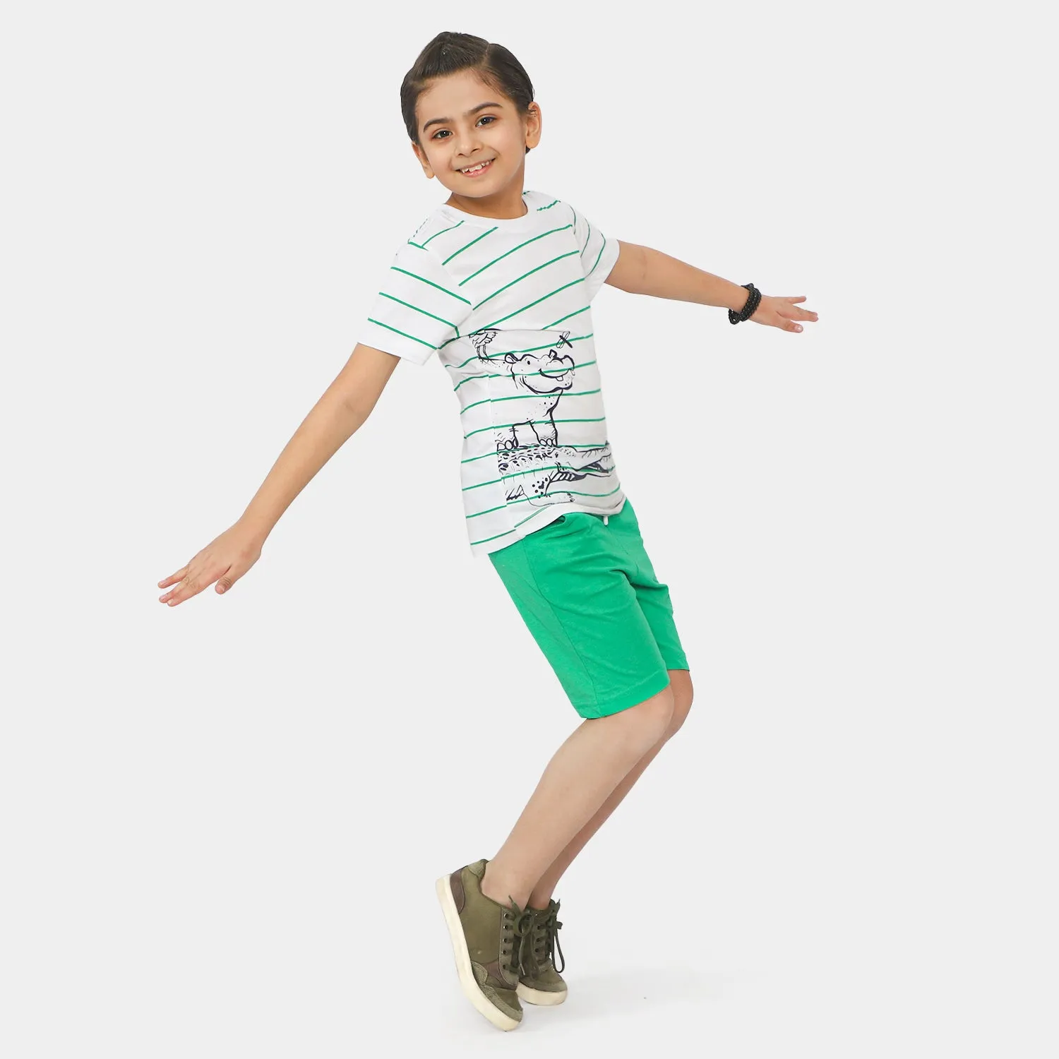 Boys 2 PCs Suit Crocodile | White/H/G