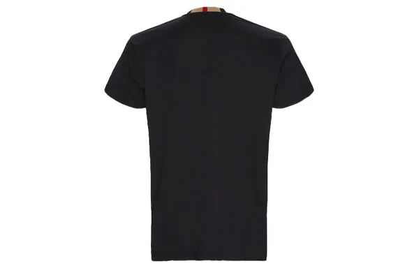 Burberry Detail Collar Short Sleeve T-shirt Black