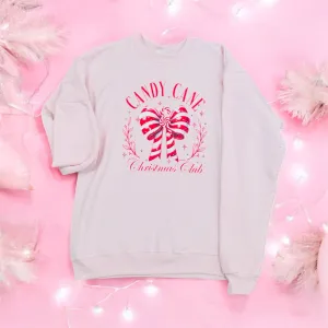 Candy Cane Sweetheart Bedazzled Graphic Crewneck Pullover