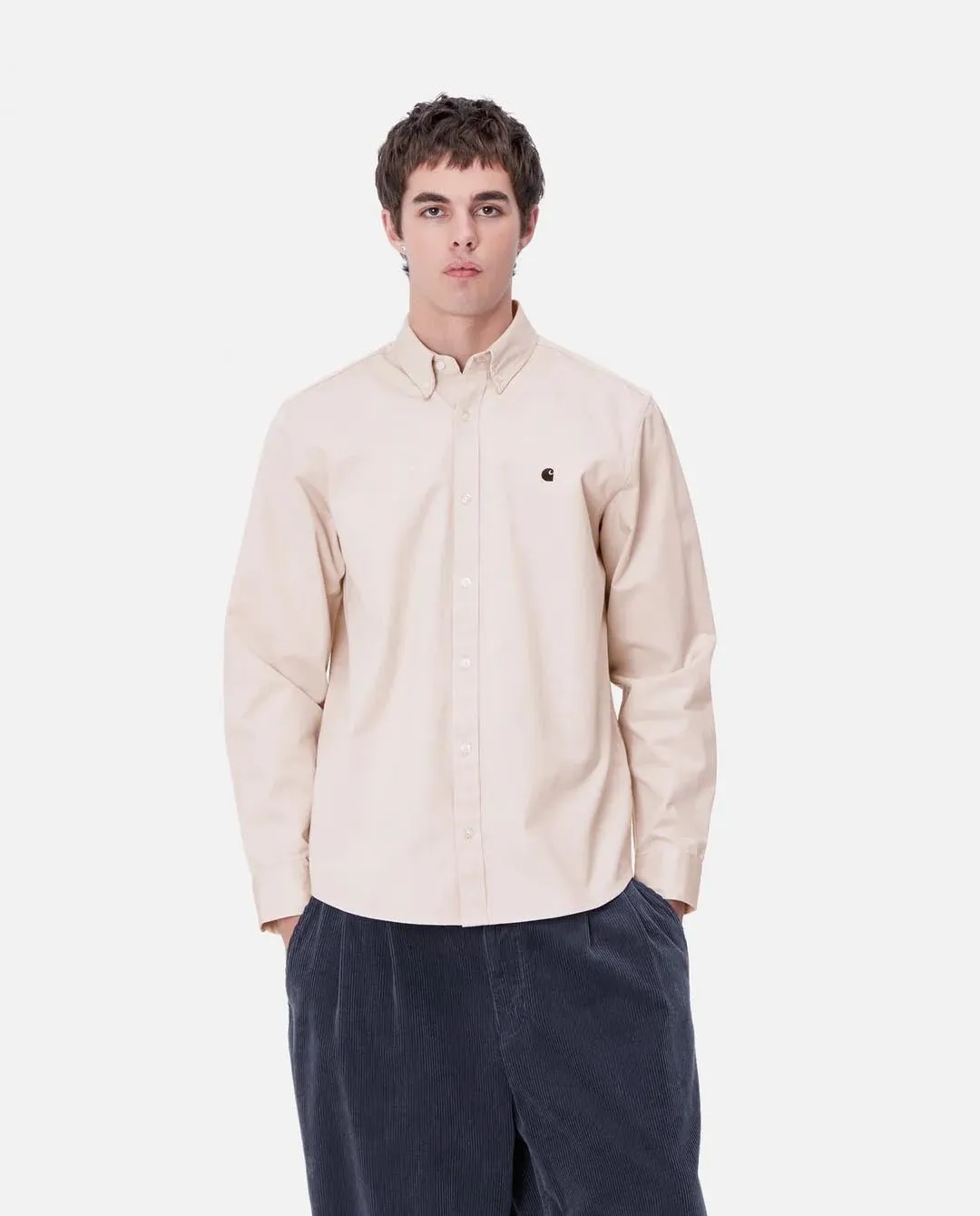 Carhartt WIP - LS Madison Shirt - Moonbeam/Black