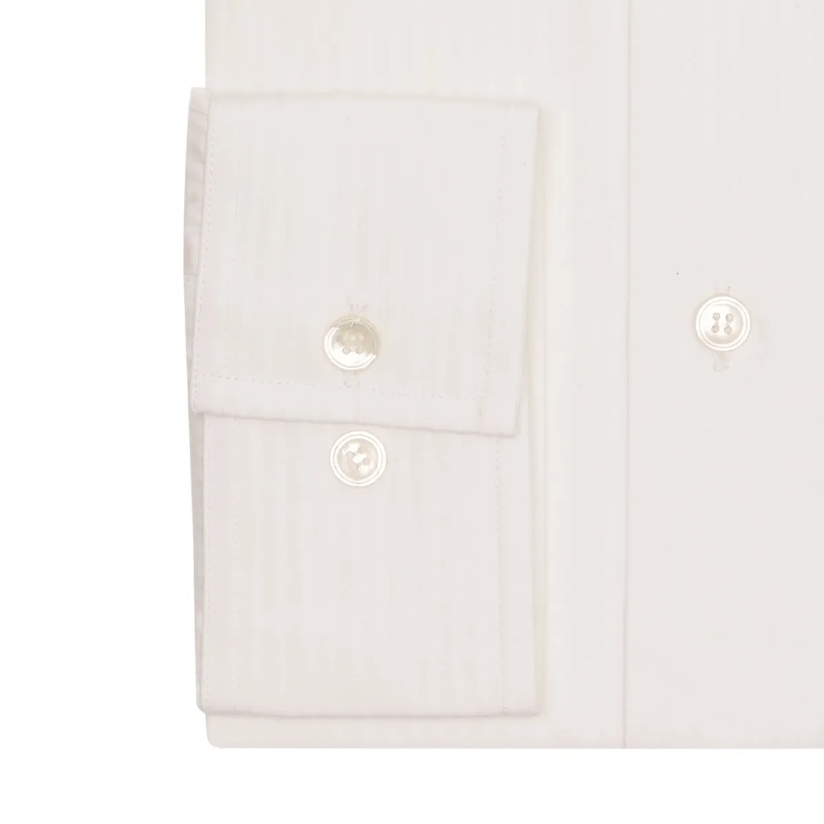 Casual Fit Seersucker Button Cuff Shirt in White