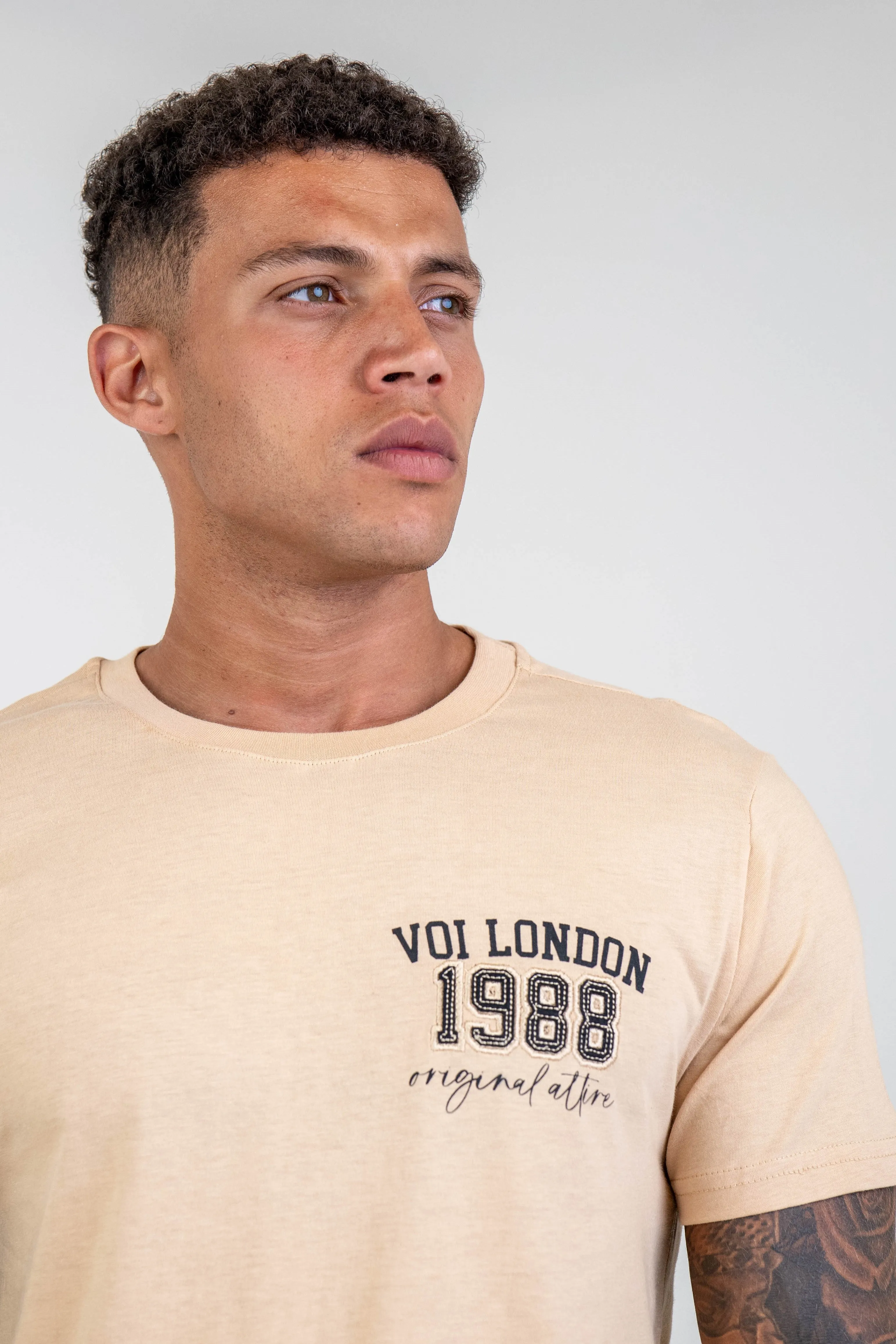 Chalcot Slim Fit 100% Cotton T-Shirt - Stone