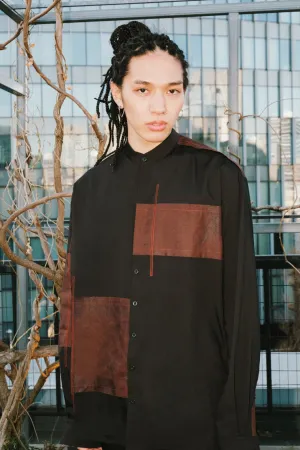 CONTRAST TECH SHIRT / material mix