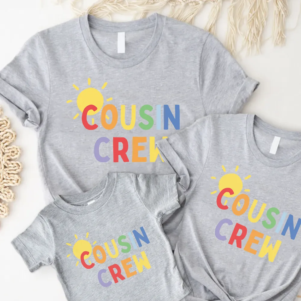 Cousin Crew Summer Matching Heather Grey T-Shirts