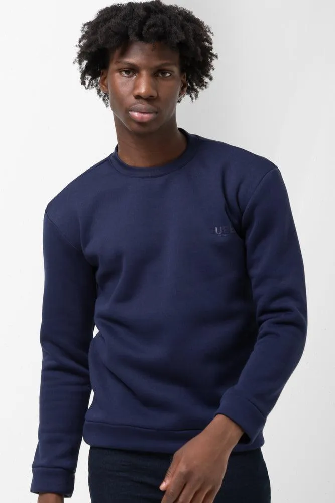 Crew Neck Tracktop Navy