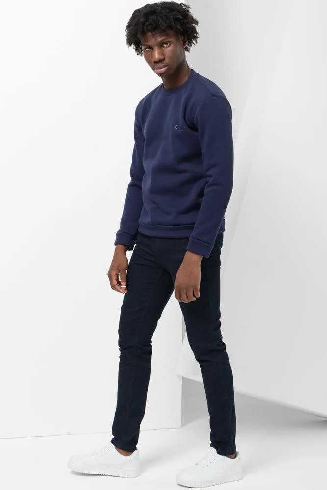 Crew Neck Tracktop Navy