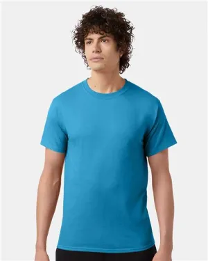 Custom Embroidered - Champion - Short Sleeve T-Shirt - Blue Lagoon - T425