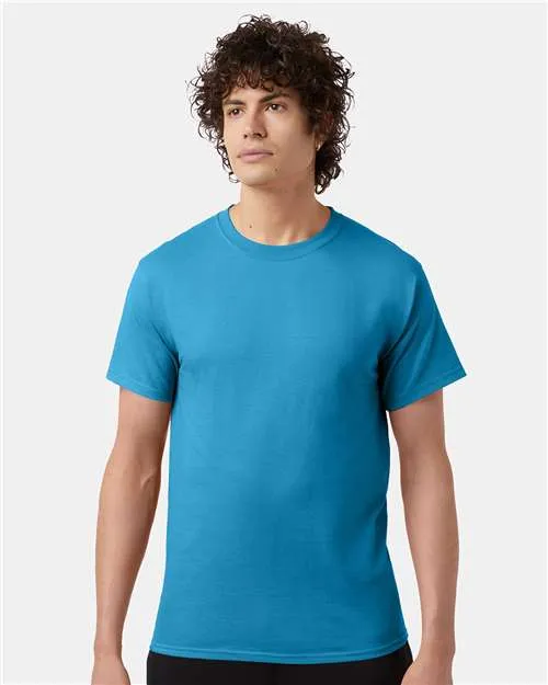 Custom Embroidered - Champion - Short Sleeve T-Shirt - Blue Lagoon - T425