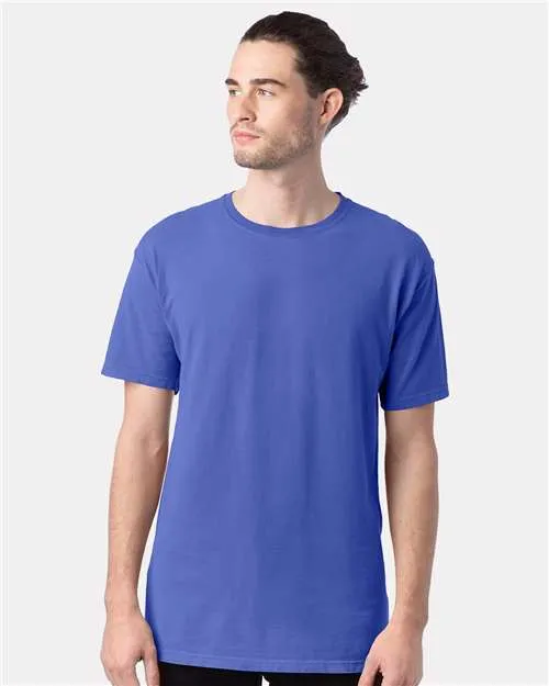 Custom Embroidered - ComfortWash by Hanes - Garment-Dyed T-Shirt - Deep Forte Blue - GDH100