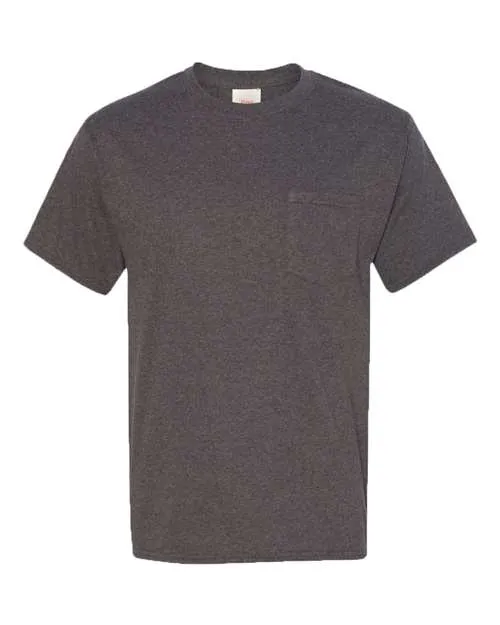 Custom Embroidered - Hanes - Authentic Pocket T-Shirt - 5590
