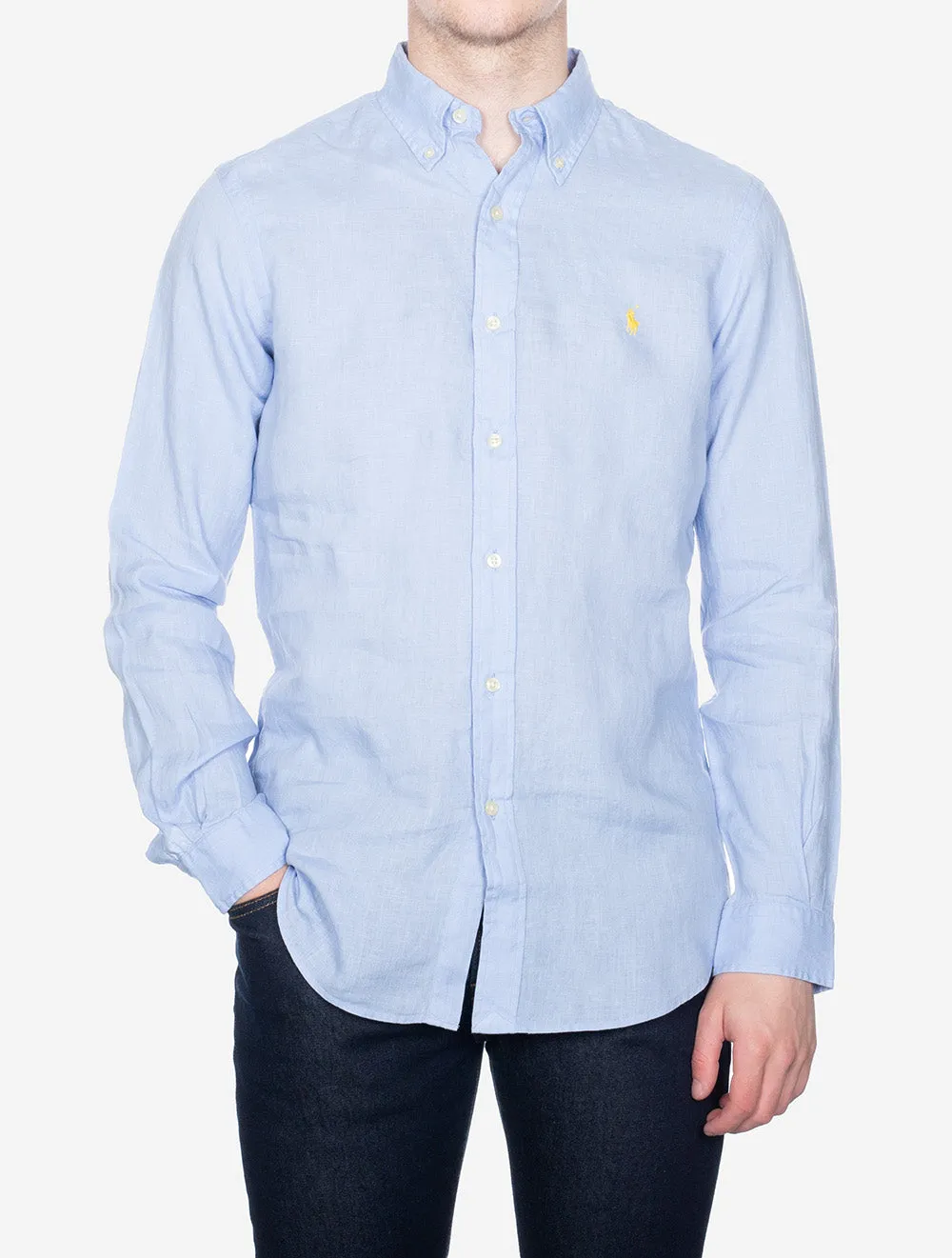 Custom Fit Linen Shirt Liberty Blue