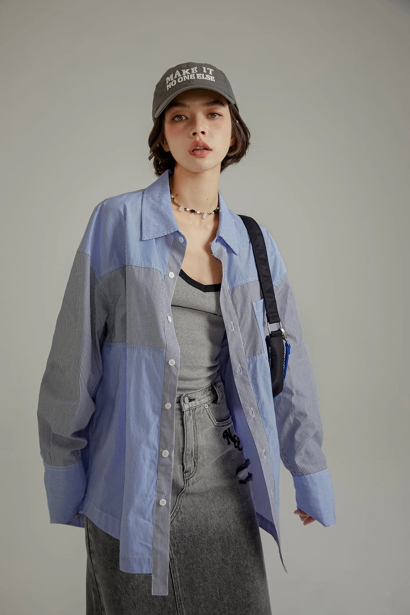 Daily Color Contrast Loose Fit Shirt