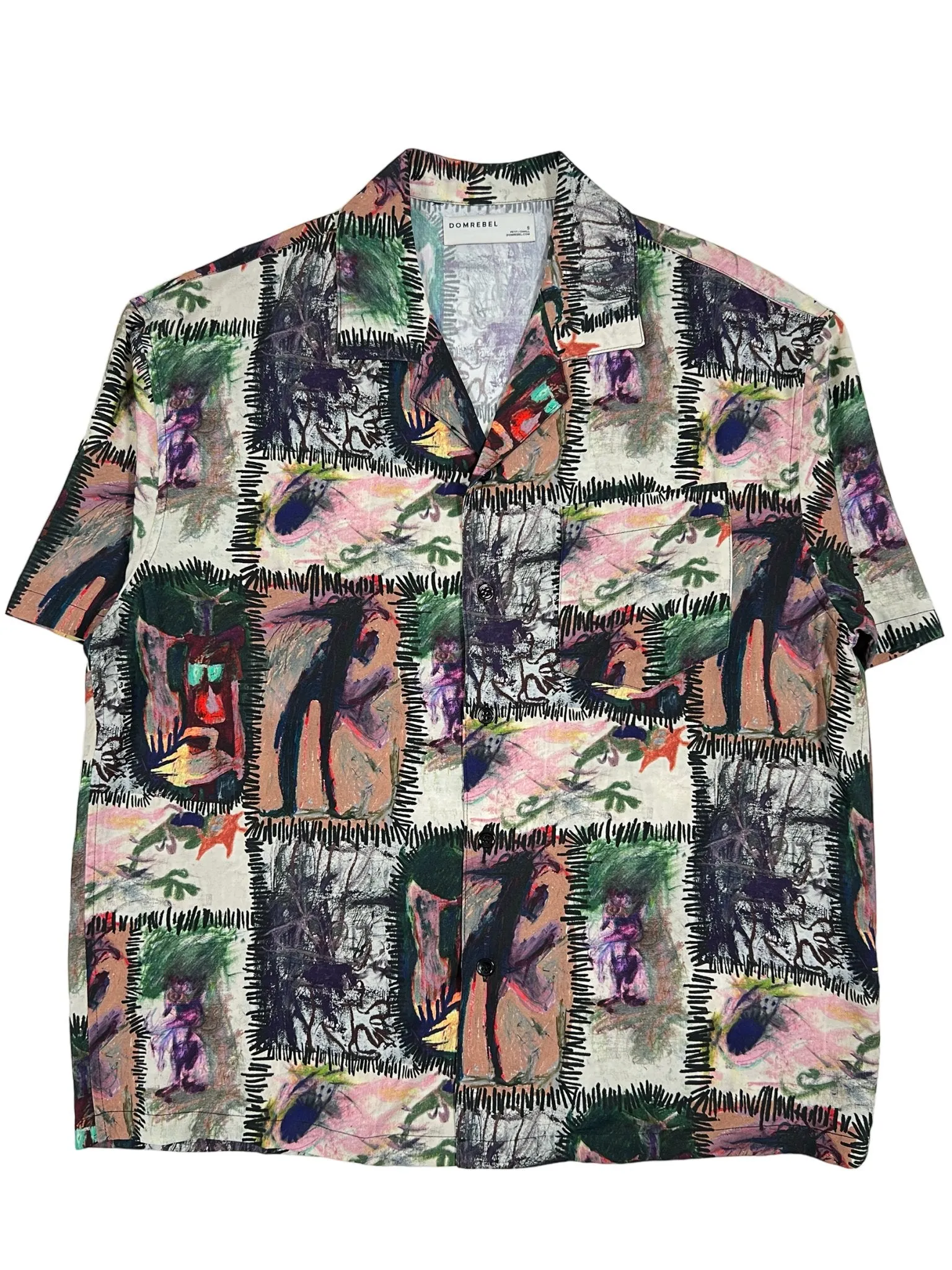 Domrebel Gathering Camp Collar Shirt Brw