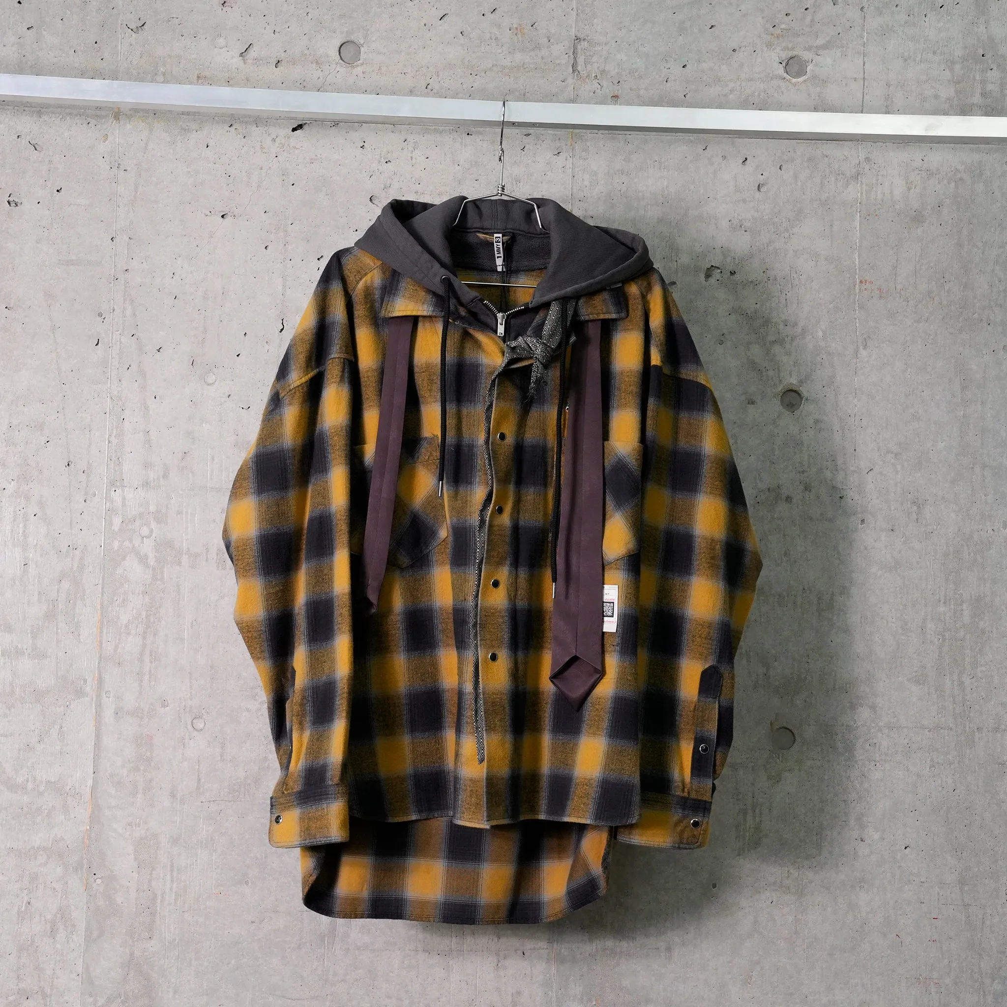 DOUBLE LAYERED SHIIRT / YELLOW