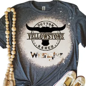Dutton Ranch Wrangler Country Western Bleached T-Shirt
