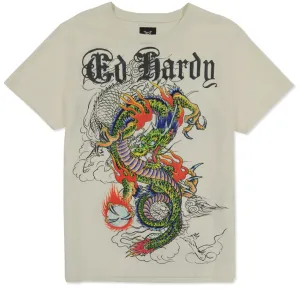 Ed Hardy Japan Dragon SS Tee - Ivory