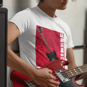 Electric Guitar Unisex Comfort Colors® T-shirt, Men's or Women's Unisex Spring or Summer Guitar Lovers T-Shirt, Black, Pepper or White T-Shirt