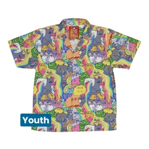Exploding Kittens Rainbow Explosion Youth Hawaiian Shirt