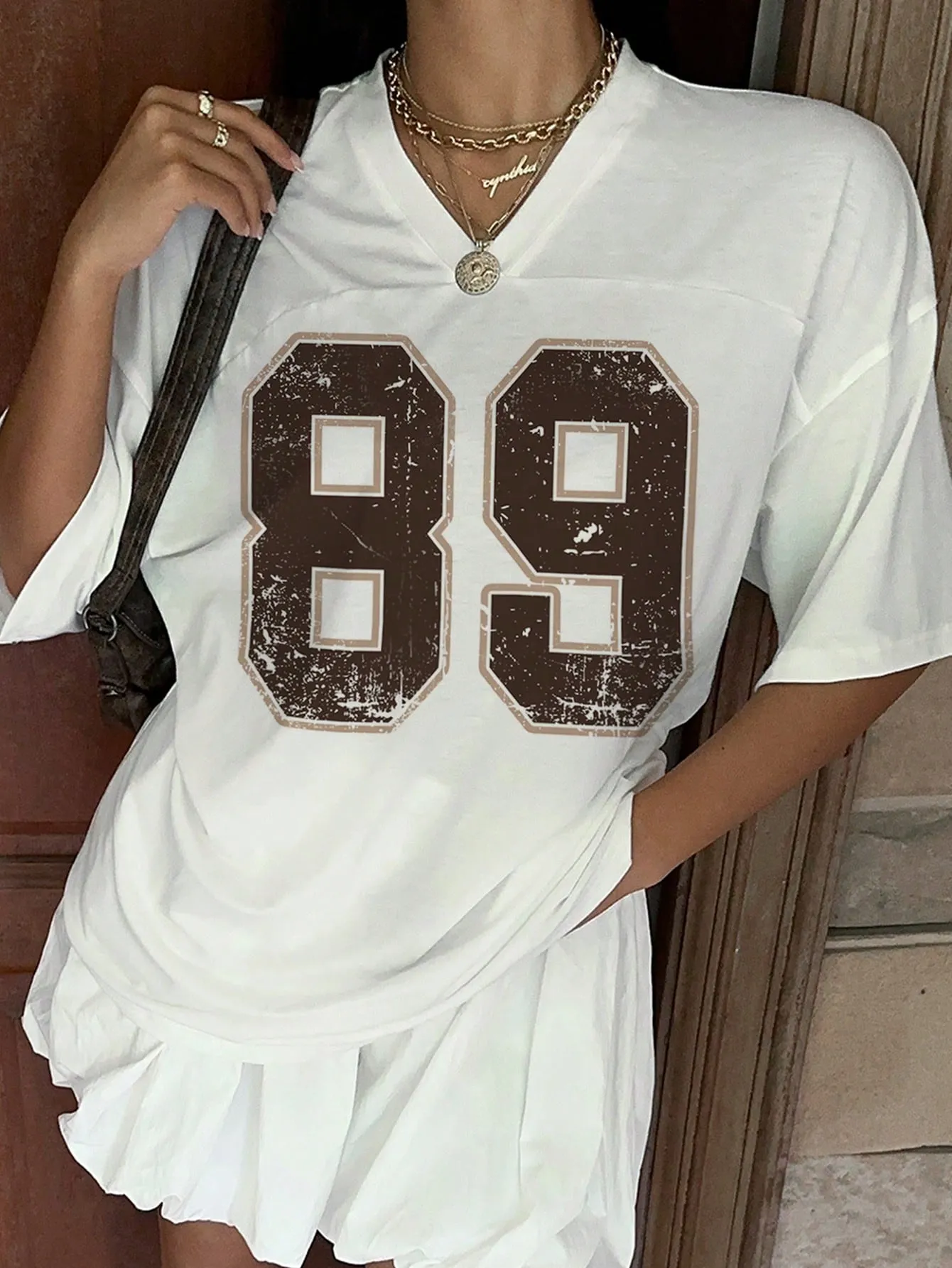 EZwear Women's New V-Neck Casual Sporty Letter
