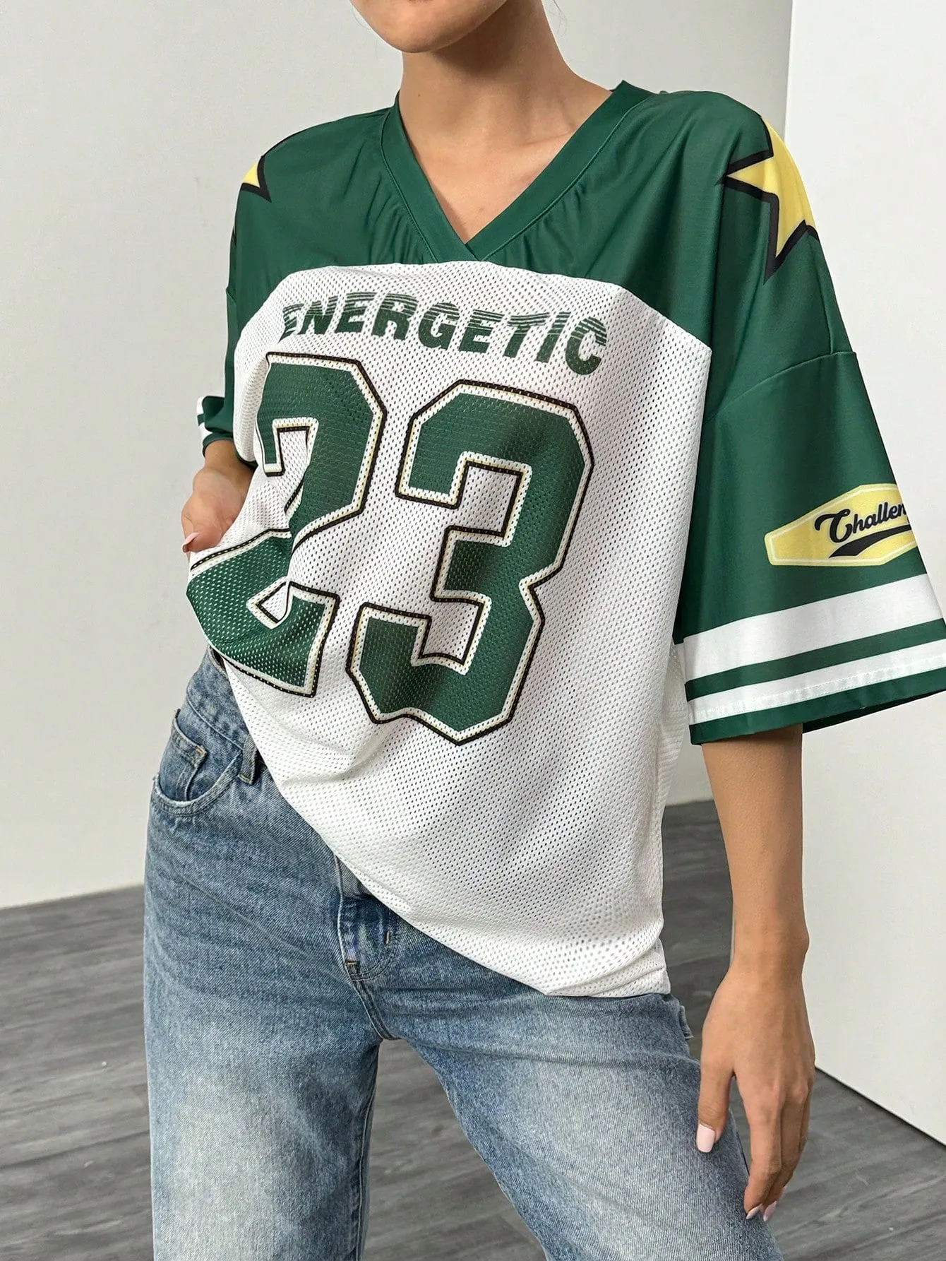 EZwear Women's New V-Neck Casual Sporty Letter