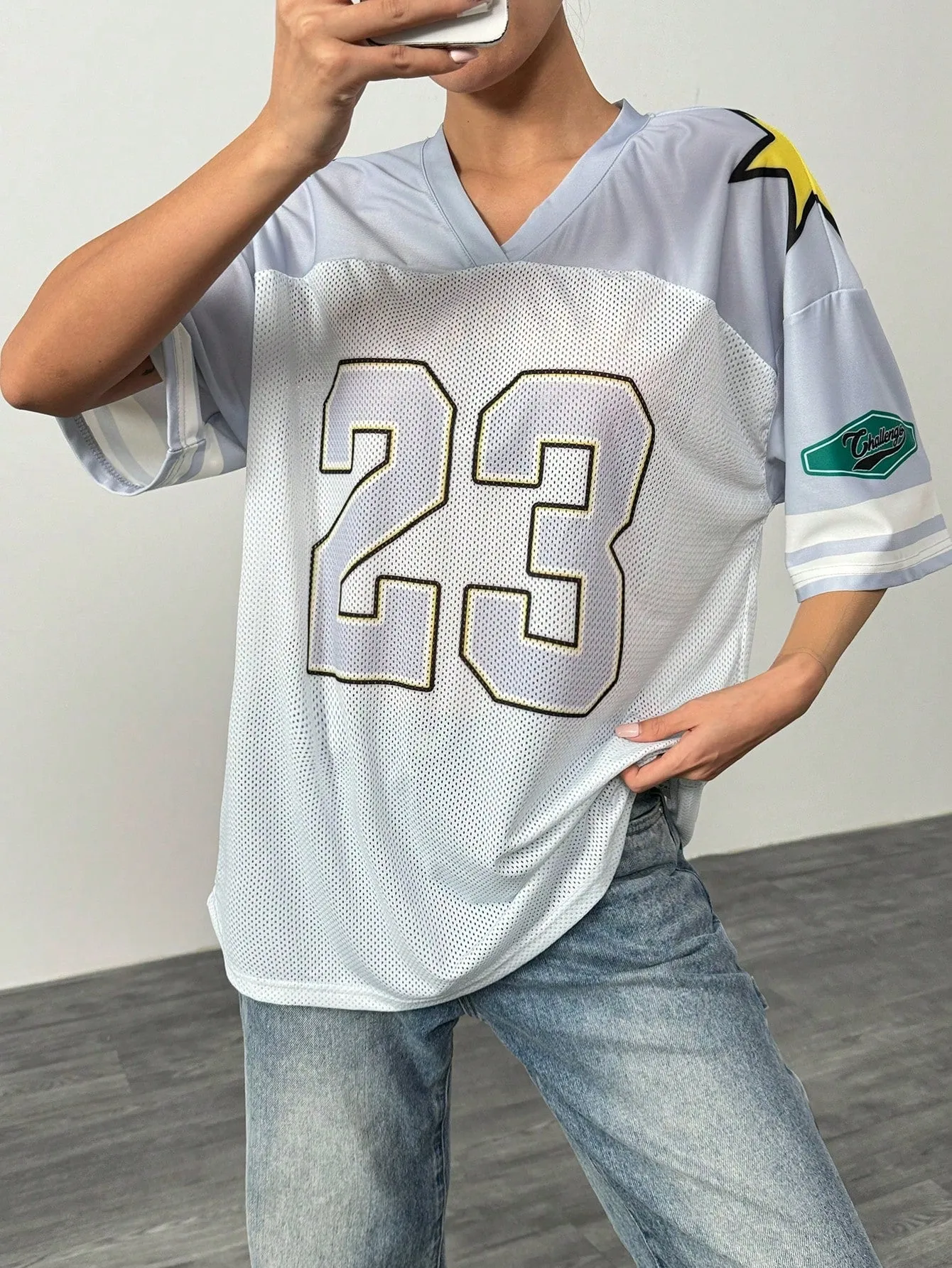 EZwear Women's New V-Neck Casual Sporty Letter