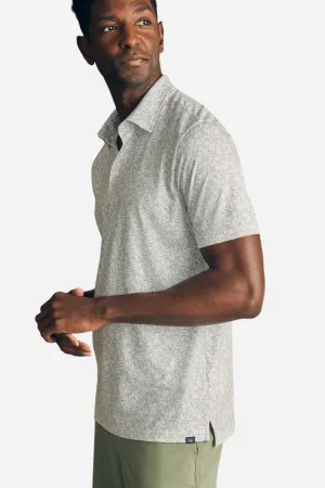Faherty Movement Short-Sleeve Pique Polo Shirt in Sky Canopy Print
