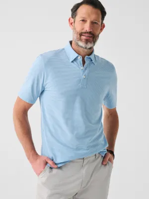Faherty Short-Sleeve Movement™ Pique Polo in Clean Lake Feeder