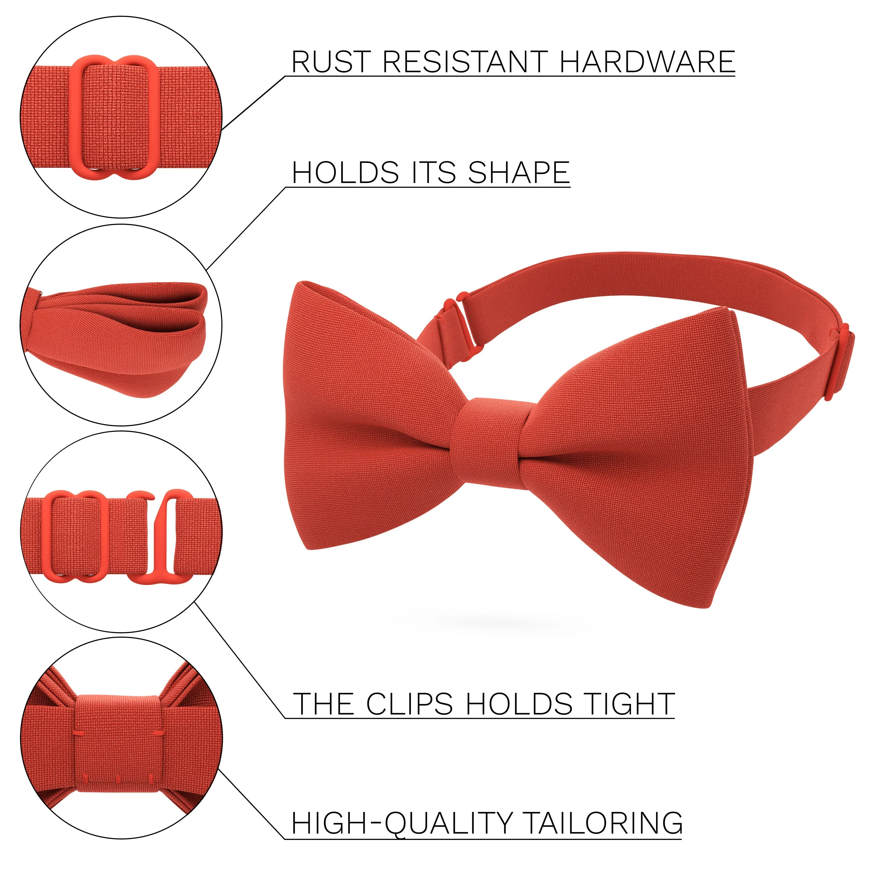 Fire Red Bow Tie
