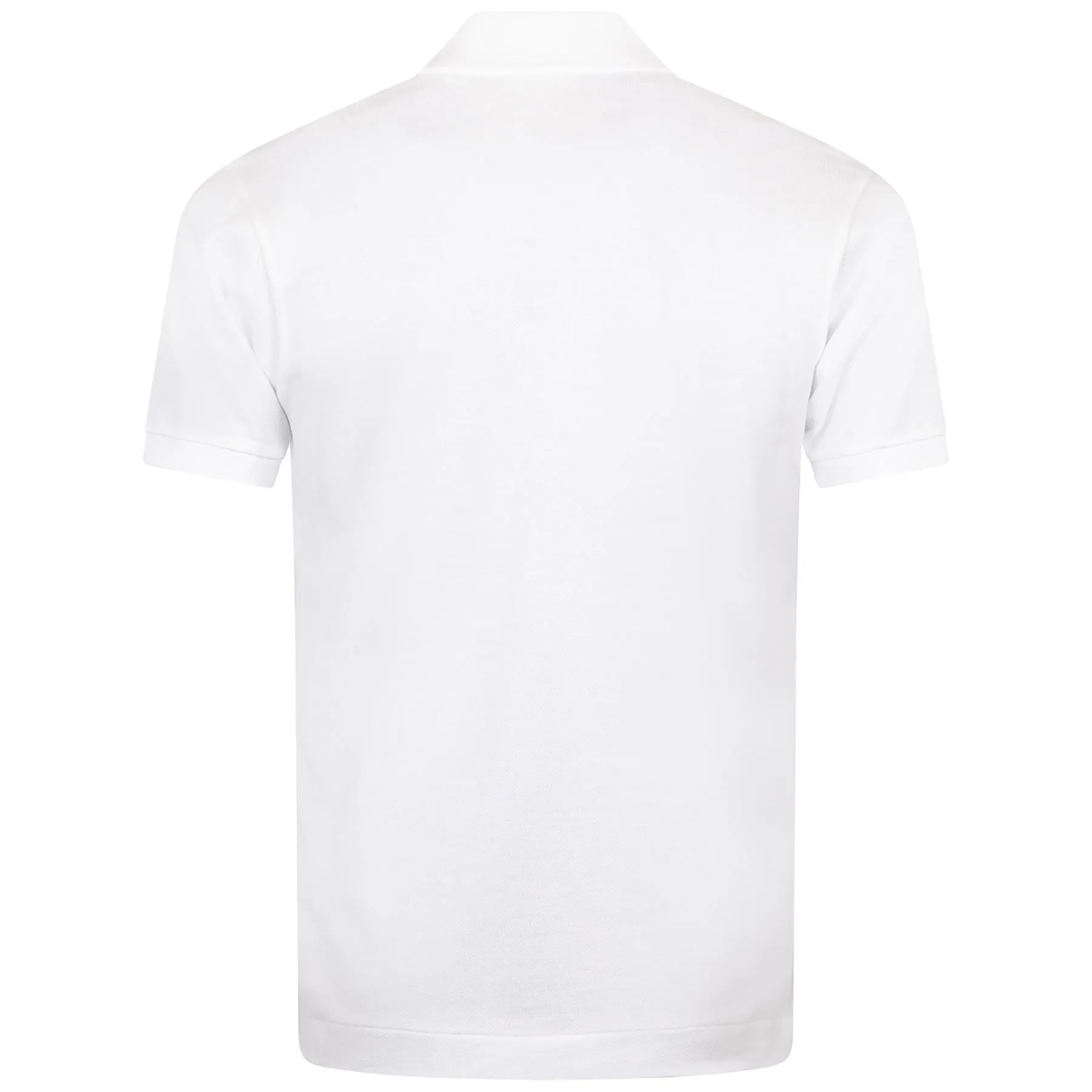 Flocked Pique Polo White - SS24