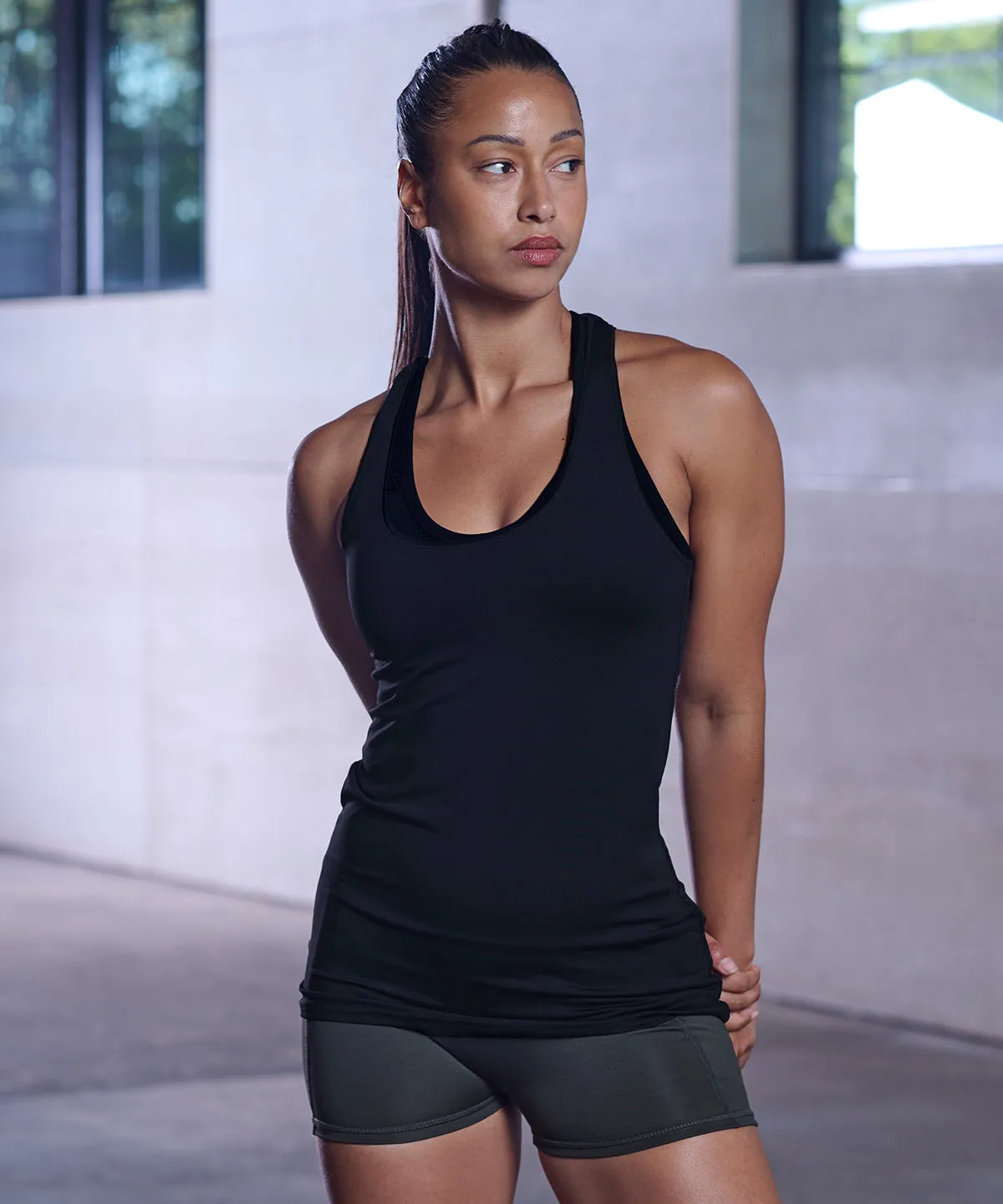 Grey Marl - Women's racerback vest