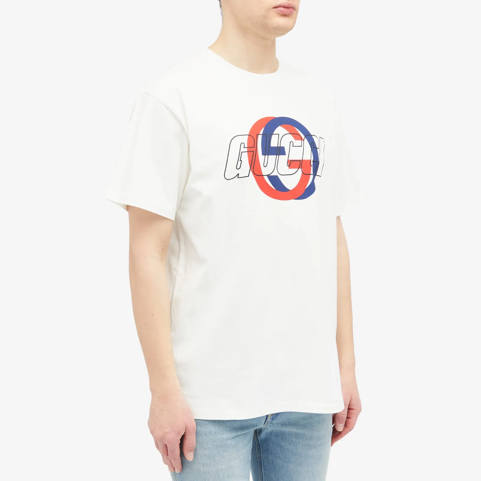 Gucci Interlocking Graphic Logo T-Shirt, Sunlight