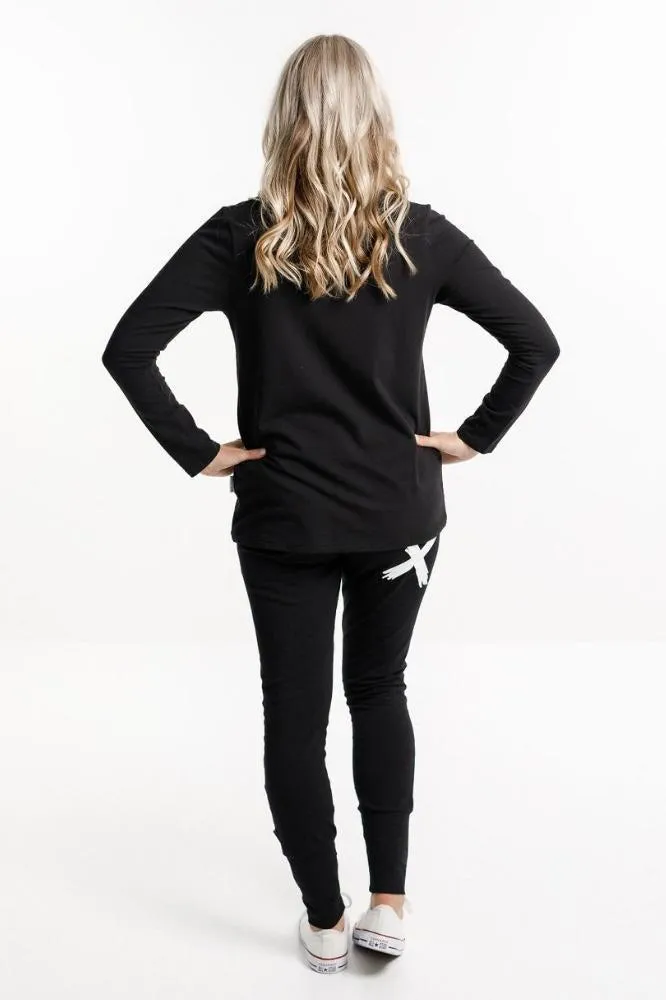 Homelee Long Sleeve Taylor Tee Black