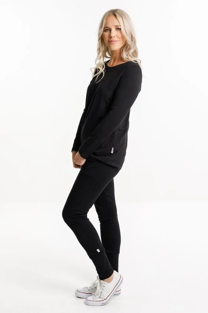 Homelee Long Sleeve Taylor Tee Black