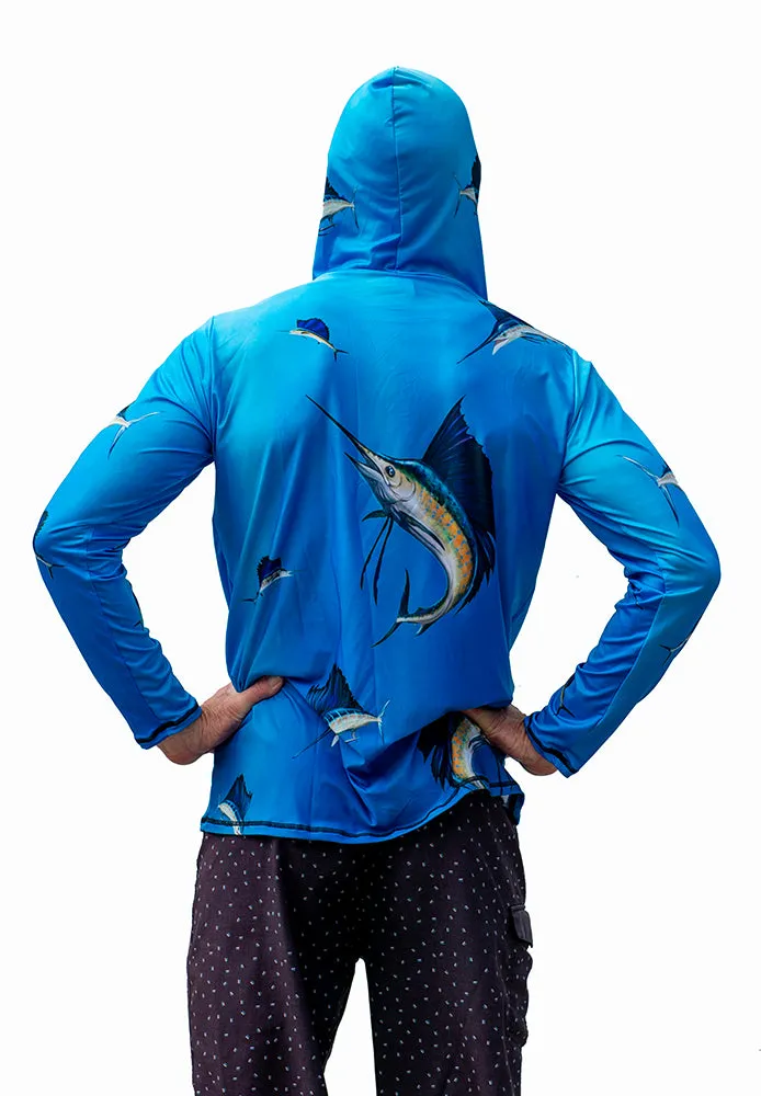Hooded Sun Shirt - Sail Fish