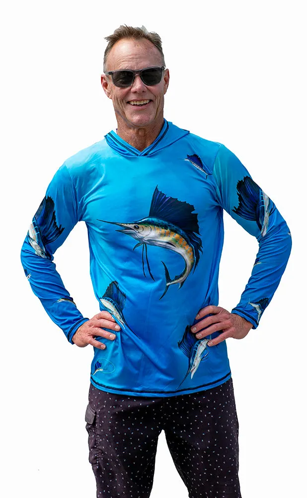 Hooded Sun Shirt - Sail Fish