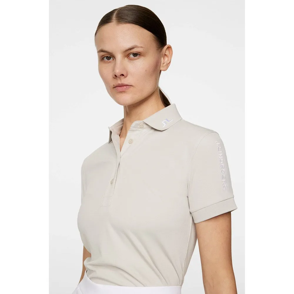 J.Lindeberg Women's Tour Tech Golf Polo Shirt - Moonbeam